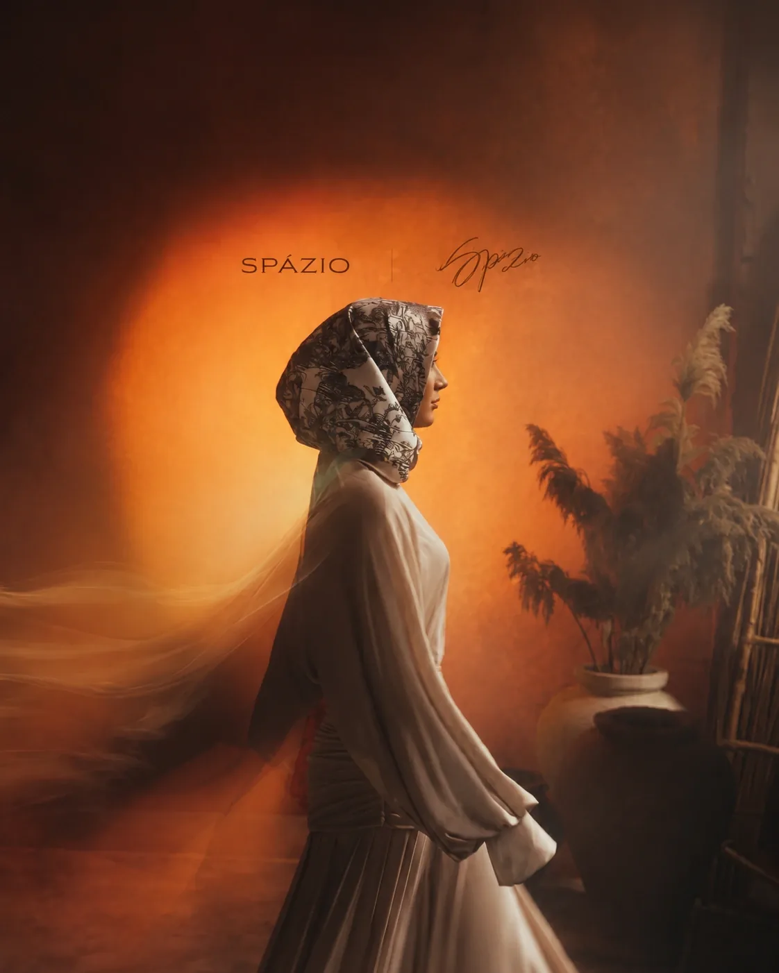 Айдентика Spazio — логотип и подписной знак.